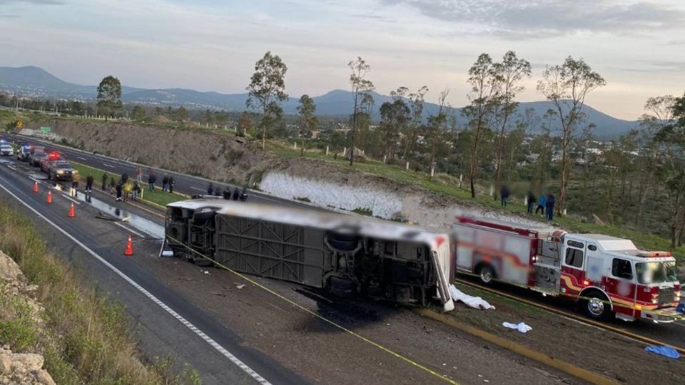 Volcadura de autobús