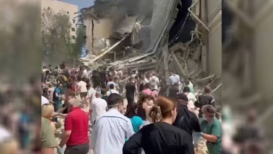 El hospital infantil de Ucrania quedó totalmente destruido.