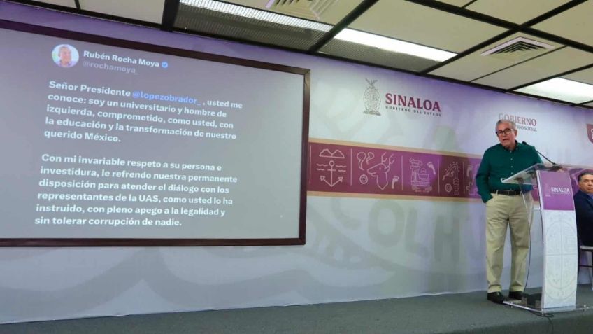 AMLO pide a Rocha Moya atender conflicto en la UAS, el gobernador responde que se encargará