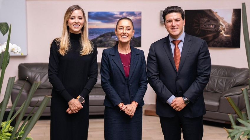 Claudia Sheinbaum se reúne con Samuel García y Mariana Rodríguez