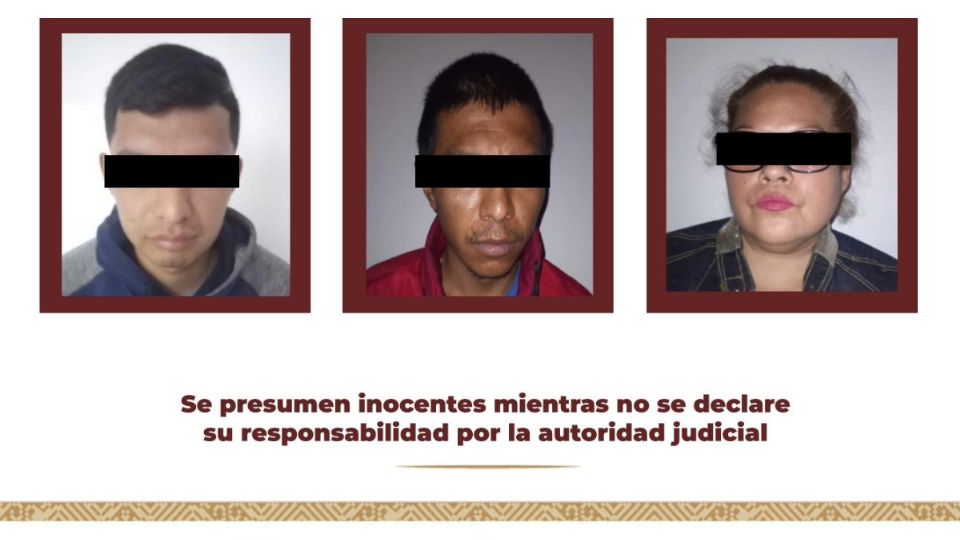 Los tres sujetos fueron detenidos durante el operativo.