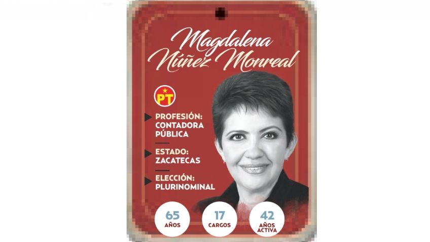 ¿Quién es Magdalena del Socorro Núñez Monreal? Próxima diputada del PT por la vía Plurinominal