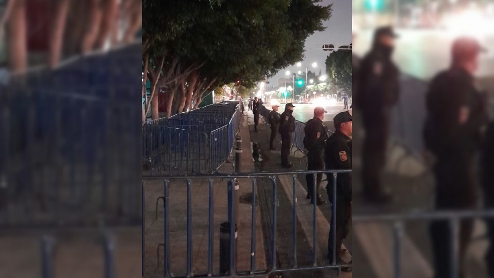 Elementos de la Secretaría de Seguridad Ciudadana se encuentran resguardando el templo católico.