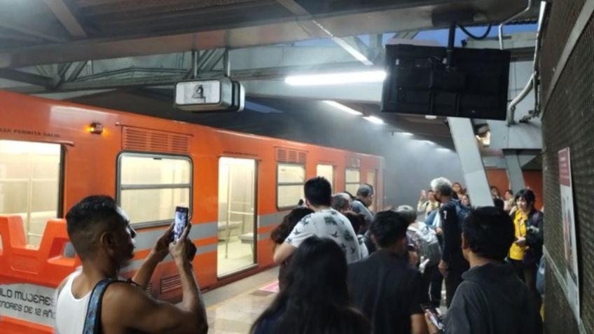 Un tren genera "arco eléctrico" al llegar a estación del Metro Morelos y causa quemaduras a pasajera