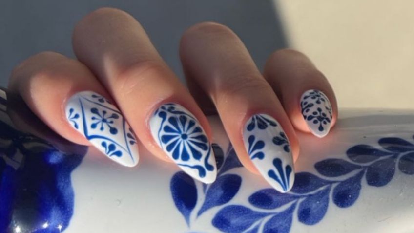 Uñas de talavera para verte original, pero muy mexicana el 15 de septiembre