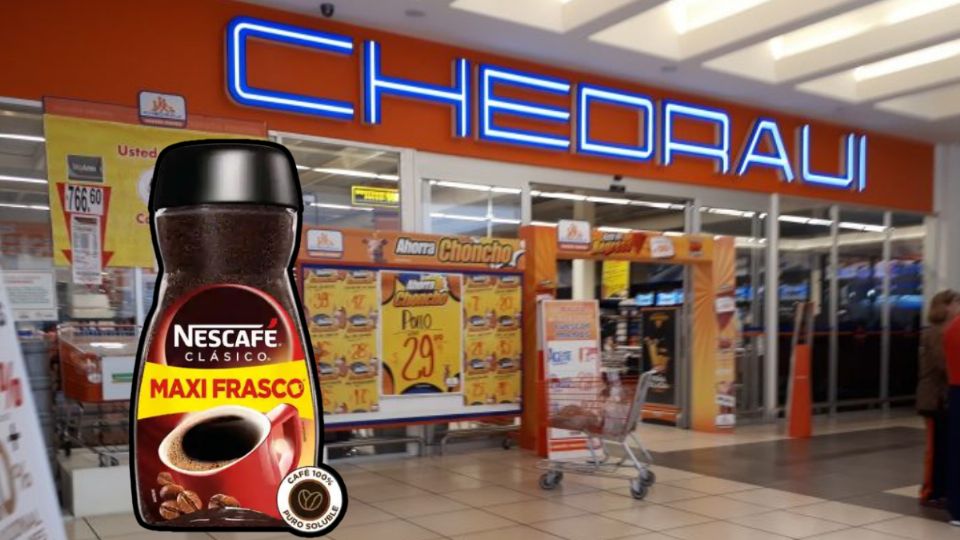 Chedraui: la oferta del maxifrasco de Nescafé Clásico. Fuente: Producción El Heraldo de Mexico