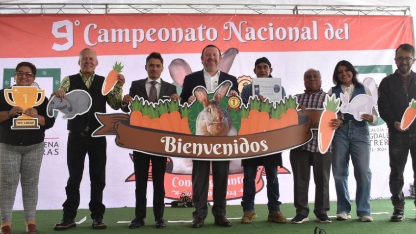 Se inaugura el 9° Campeonato Nacional del Conejo Gigante de Flandes en La Magdalena Contreras