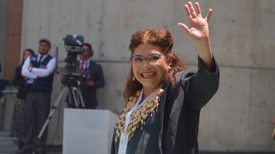 Clara Brugada Molina, jefa de Gobierno de la Ciudad de México, a su llegada al TEPJF.