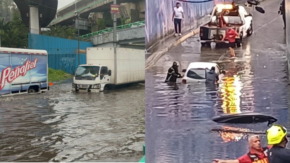 Así se ve Periférico hoy por las fuertes lluvias