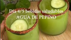 Olvídate del refresco e hidratate sanamente con esta deliciosa agua de pepino con menta