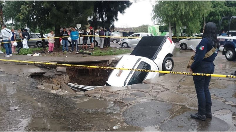 La zona fue acordonada por elementos de la policía municipal