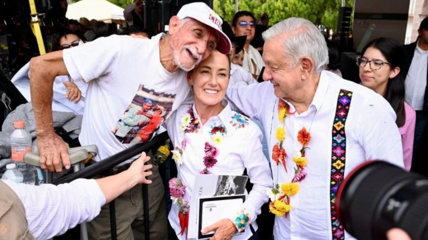 Claudia Sheinbaum y Andrés Manuel asisten a inauguración de la presa El Zapotillo en los altos de Jalisco