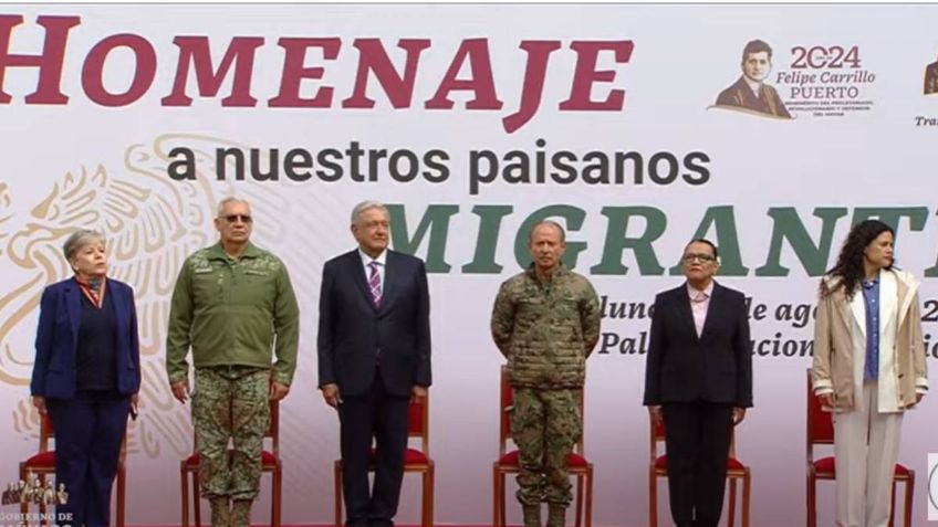 “Son héroes y heroínas”: AMLO rinde homenaje a migrantes mexicanos en Palacio Nacional