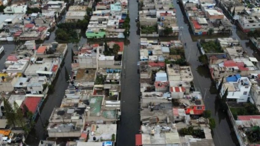 Inundaciones en Chalco se deben a un problema estructural de drenaje, explica AMLO