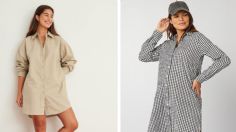 Este otoño atrévete a usar las clásicas blusas de botones como vestido y conviértete en la sensación