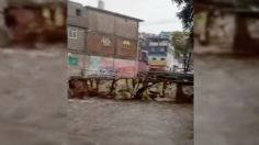 Cae muro de contención en el Río Hondo de Naucalpan