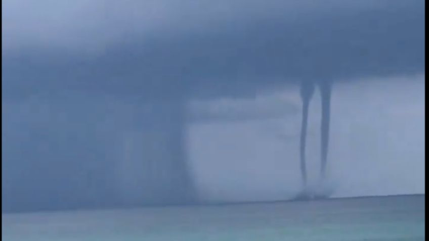 VIDEO: captan dos trombas marinas "bailando" frente a la costa de Florida