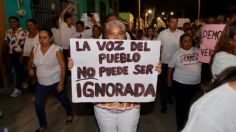 Protestan en Puerto Progreso contra decisión del TEPJF