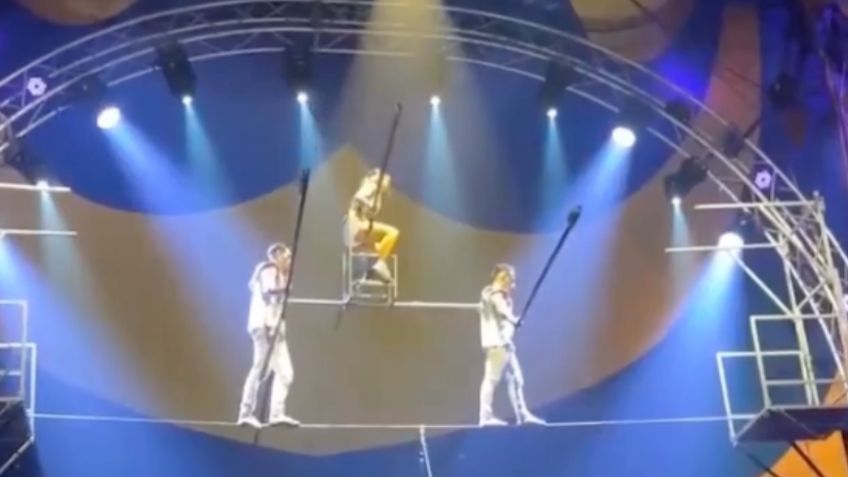 IMÁGENES FUERTES: acróbata de circo cae de la cuerda floja durante su presentación y desata pánico entre los asistentes