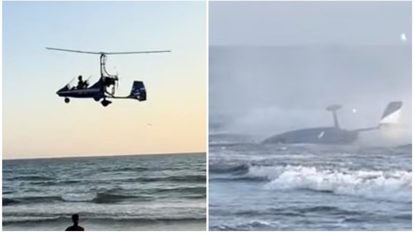 VIDEO: aeronave se estrella en el mar y cae sobre una playa repleta de turistas