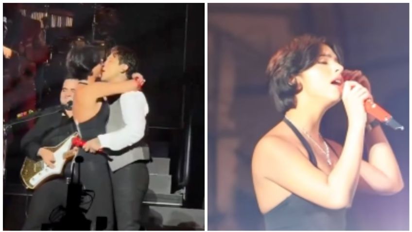 ¿Responden a Cazzu? Ángela Aguilar aparece en concierto de Nodal, derrochan amor y cantan juntos "Como la flor"