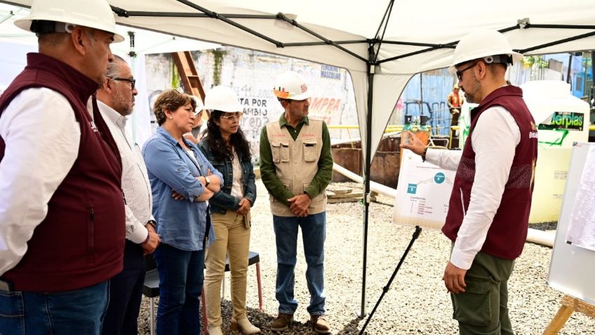 Delfina Gómez supervisa rescate y reanudación de obras del Colector en Chalco para evitar inundaciones