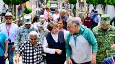 Delfina Gómez supervisa obras del Colector en Chalco; se mantiene en la primera línea de atención a vecinos afectados