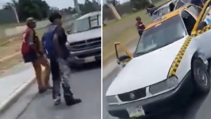 Pelea termina en ataque a machetazos contra joven que viajaba en un taxi: VIDEO