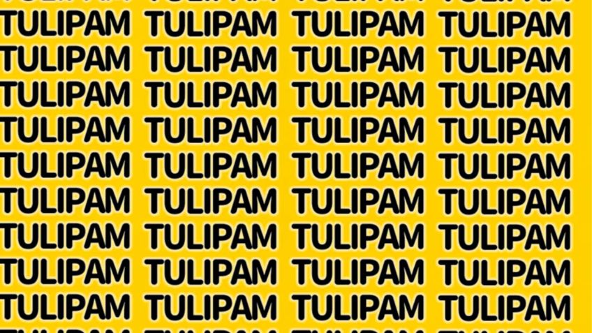 Sólo una mente muy inteligente puede encontrar la palabra 'TULIPAN’ en menos de 10 segundos