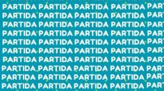 Sólo una mente muy brillante puede encontrar la palabra 'PARTIDO’ en menos de 10 segundos