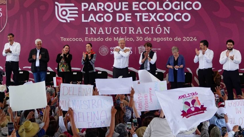 "Ahí vienen las reformas", advierte AMLO en la inauguración del Parque Ecológico Lago de Texcoco