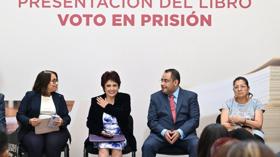 Patricia Avendaño, presidenta del Instituto Electoral de la Ciudad de México (IECM), en la presentación del libro: “Voto de personas en prisión preventiva en la Ciudad de México'