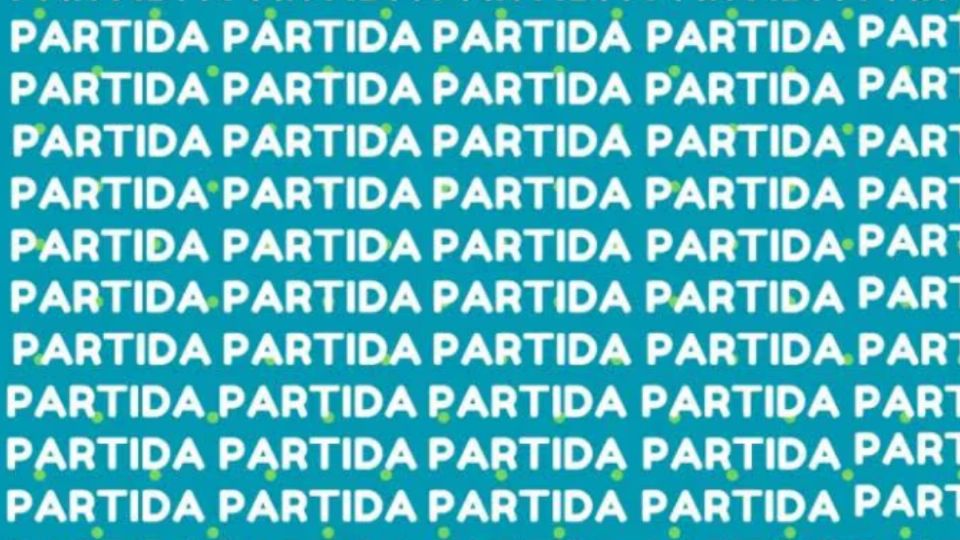 Sólo una mente muy brillante puede encontrar la palabra 'PARTIDO’ en menos de 10 segundos. Fuente: viapais.com.ar