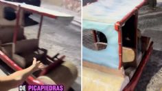 VIDEO: papá recrea el auto de los picapiedras y cumple el sueño de su hija