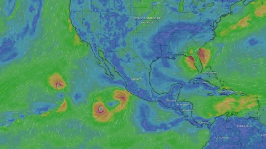 Hay 4 Tormentas activas en el Pacifico Mexicano, Fabio con posibilidades de fortalecerse