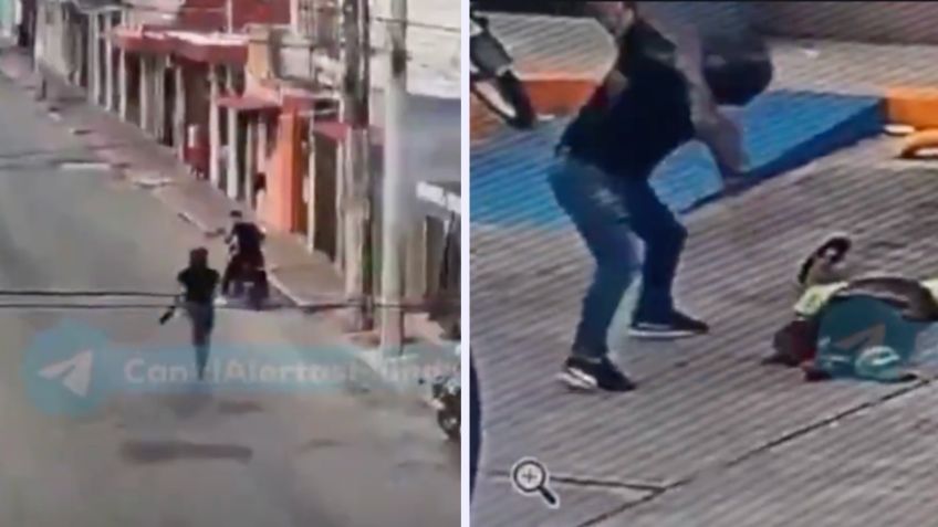 Filtran el video del momento exacto en que un indigente se quiso robar una pala y con esa misma herramienta un hombre le cortó las manos