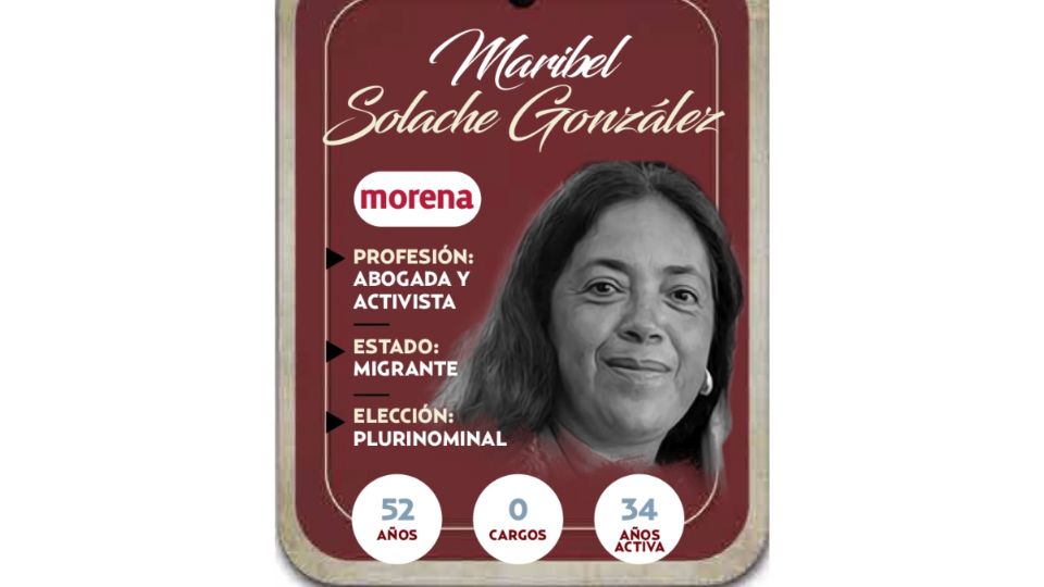 Maribel Solache González será diputada por el partido Morena en la LXVI Legislatura.