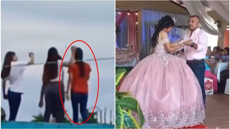 En el círculo rojo, la joven quinceañera que falleció electrocutada