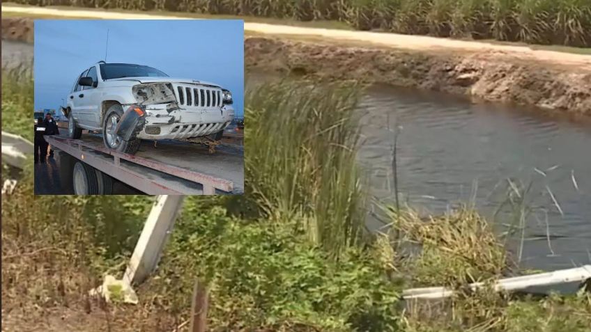 IMÁGENES FUERTES: Muere familia ahogada tras volcar su camioneta en un canal