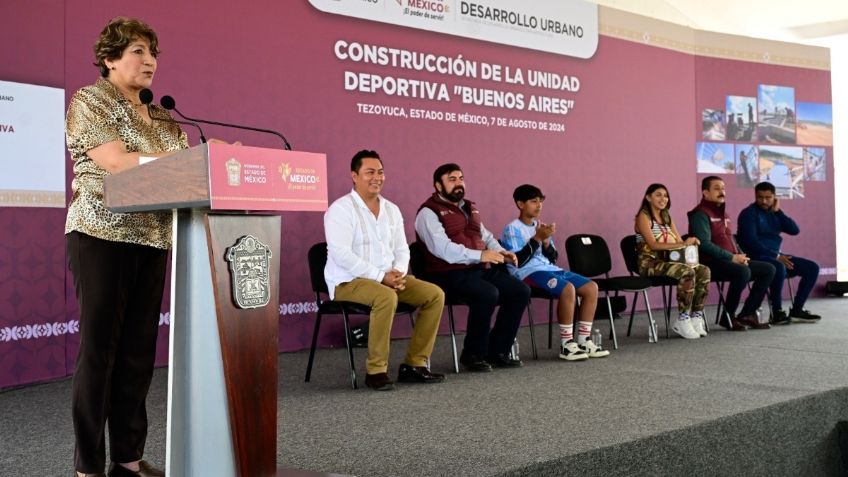 Delfina Gómez arranca construcción de la Unidad Deportiva “Buenos Aires” en Tezoyuca; invertirá 21 millones de pesos