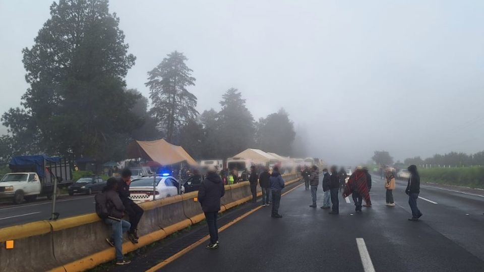 Bloqueo en la México-Puebla