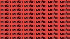 Sólo una mente demasiado brillante puede encontrar la palabra 'MONO’ en menos de 10 segundos