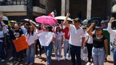 Estudiantes marchan contra la propuesta de la reforma judicial en Tuxtla Gutiérrez, Chiapas