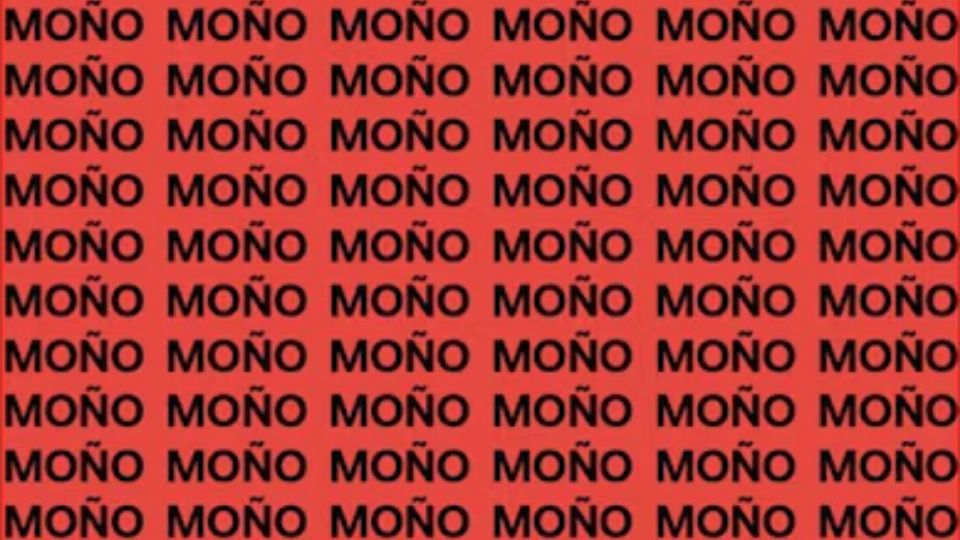 Sólo una mente demasiado brillante puede encontrar la palabra 'MONO’ en menos de 10 segundos. Fuente: ar.cienradios.com