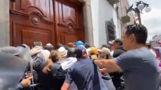 Manifestantes intentan irrumpir en Congreso de Puebla para frenar aprobación de reforma Judicial