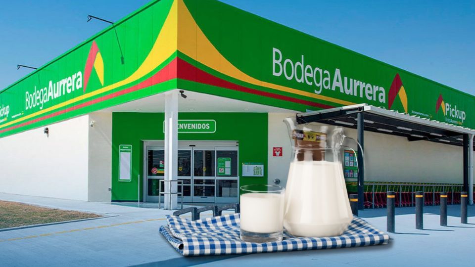 Bodega Aurrera: oferta en caja de leche bajas en grasa. Fuente: producción El Heraldo de México