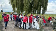 Retiran dos tapones de basura en Río Lerma en el Edomex ante aumento de nivel del agua