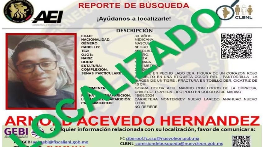 Localizan sin vida a Arnold, fue abandonado por su compañero de trabajo en carretera de Monterrey