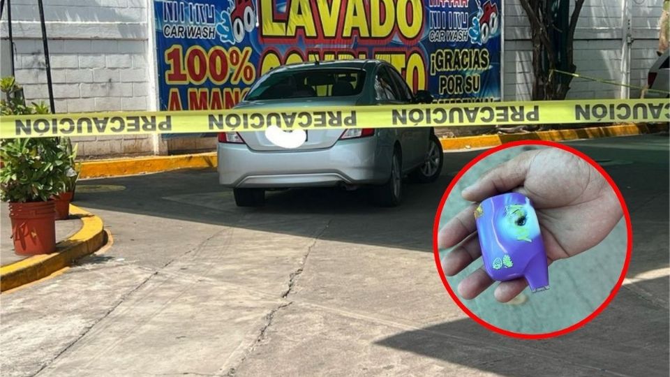 La bala impacto contra un cigarro electrónico