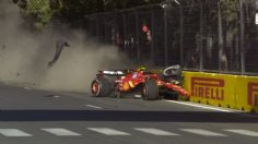 "¿Está loco o qué?": Checo Pérez explota contra Carlos Sainz tras el accidente en el Gran Premio de Azerbaiyán | VIDEO